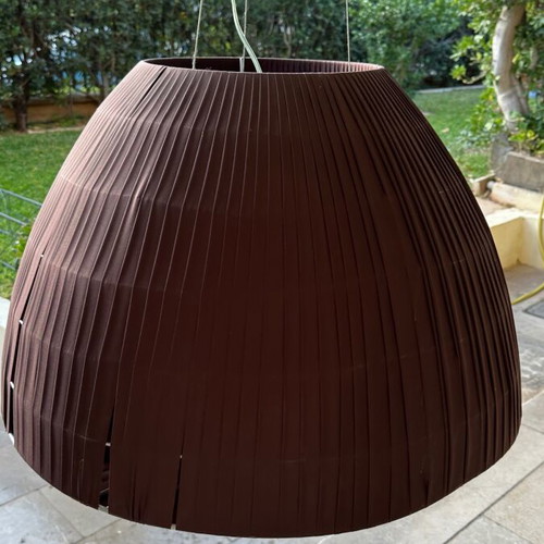 Fabric pendant light used