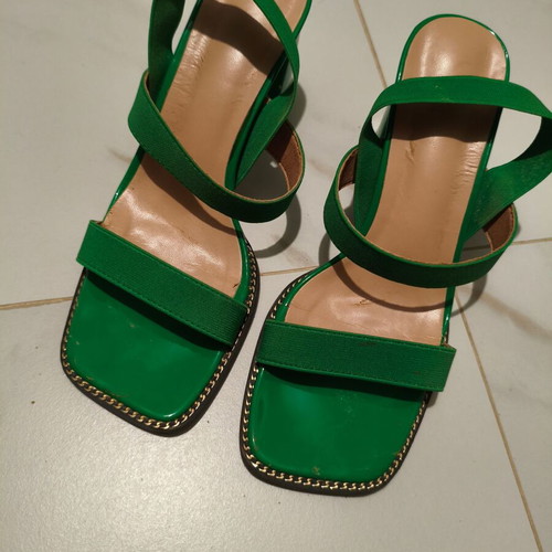 Green sandals used, sizes 37 and 37.5