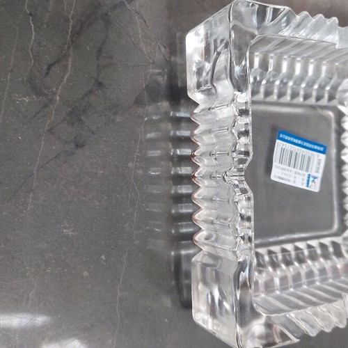 Glass square ashtrays new, pack of 6 pieces