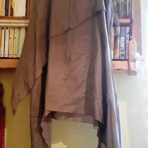Maxi asymmetrical cotton dress Animale size L like new, khaki