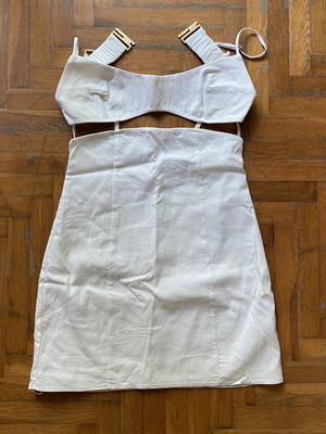 Zara white short dress like new, size M