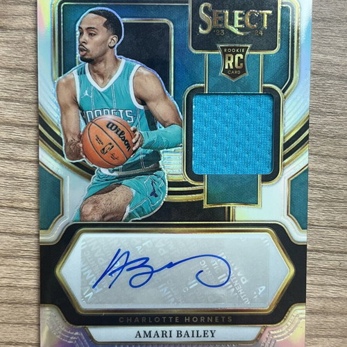 2023-24 Panini Select Basketball RC Amar Bailey Patch Autograph like new