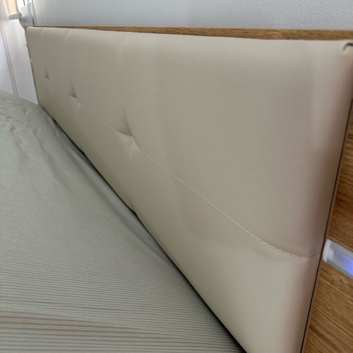 Bedroom set with adjustable touch lighting, storage and lift mechanism used