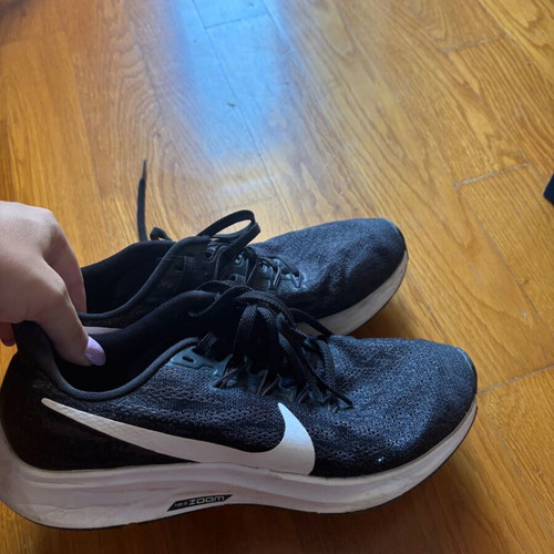 Nike athletic shoes size 38.5 used, black
