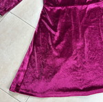 Magenta velvet dress, long sleeve, size XL, party wear