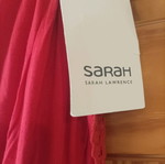 Sarah Lawrence Κόκκινο μακρύ φόρεμα καινούργιο, βαμβακερό με κέντημα