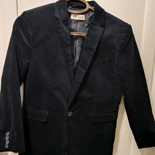 H&M velvet jacket like new, 12-13 years, dark blue, 158 cm
