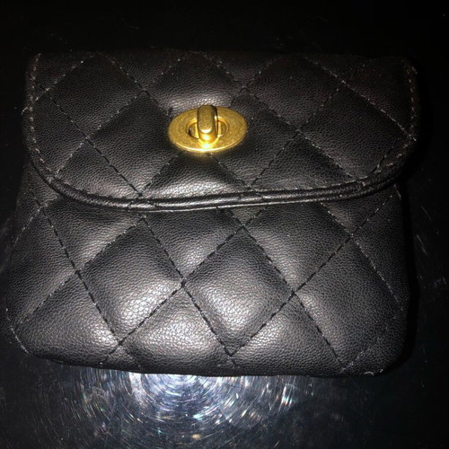 Black leather wallet for belt new
