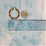 Σκουλαρίκια Κρίκοι από Επιχρυσωμένο Ασήμι 925