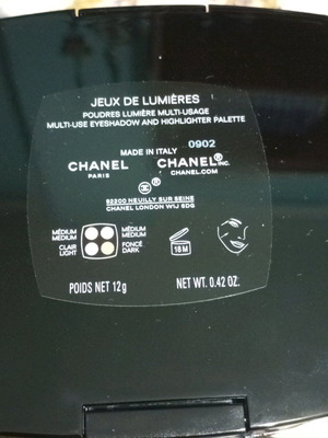 Chanel Jeux de Lumières eyeshadow and highlighter palette new