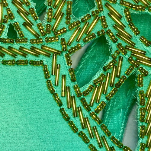 Ark & Co beaded slip dress like new, size M, turquoise and gold