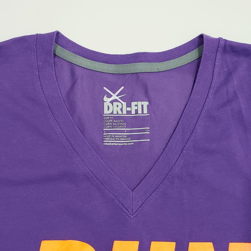 Nike Running Slim Dri-Fit cotton t-shirt size S used, purple and orange