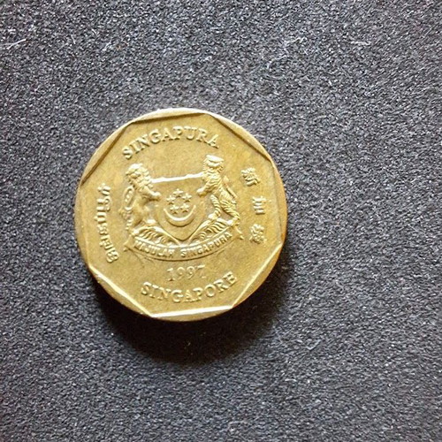 Singapore 1 Dollar Coin 1997 used
