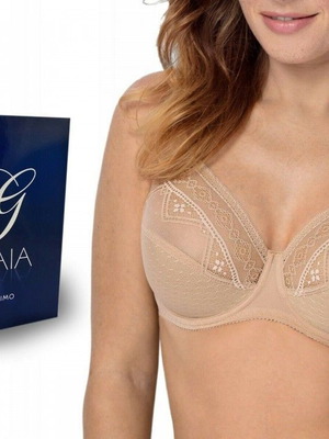 Σουτιέν μπεζ με μπανέλα soft Nancy 70G Gaia καινούργιο
