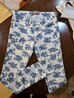 BSB Skinny Pants White and Blue Like New XS/S