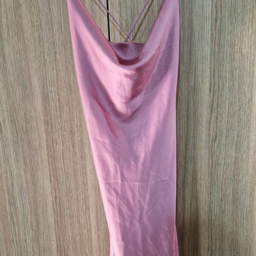 Mini satin dress like new, pink, size S