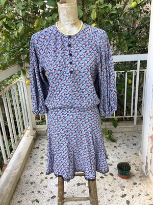 Zadig and Voltaire рокля от вискоза Small нова, тюркоаз и розова