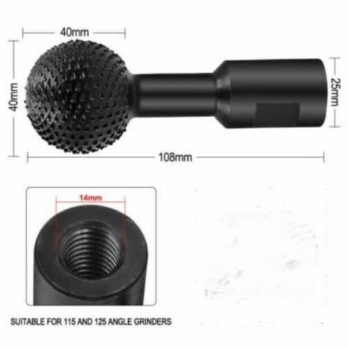 Rotary wood rasp ball for 115 mm and 125 mm angle grinder new