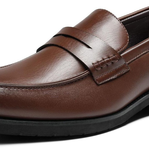 Bruno Marc men's loafers vegan leather size 46 brown