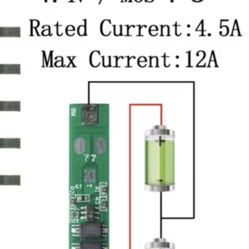BMS 2S 4.5A 7.4V battery management system
