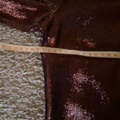 Les Bourdelles Des Garcons metallic blouse brown like new, size M