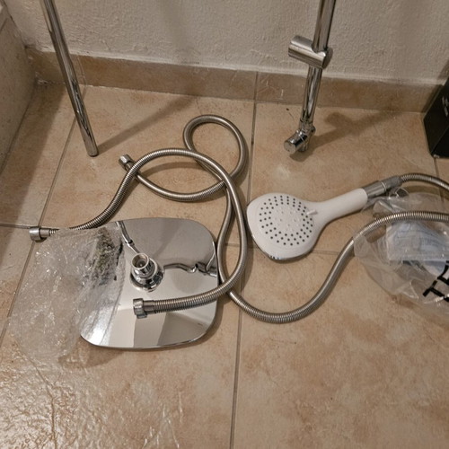 Tema Rain Bianco shower set with Roma faucet new, complete