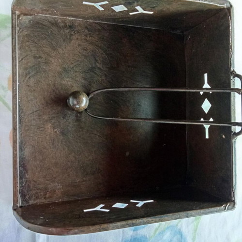 Vintage metal napkin holder, 1998 era