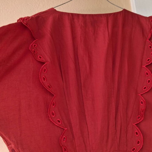 Karavan dress red with embroidery like new, size M