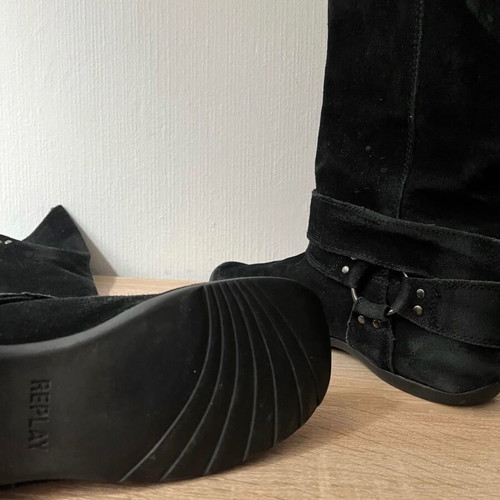 Replay suede leather boots used, size 38, black