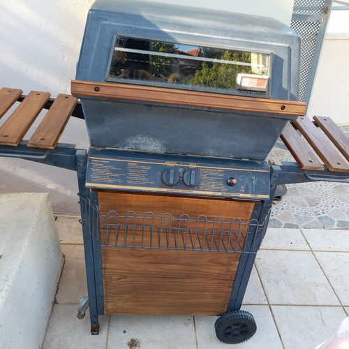 City Gas SY280 professional gas grill with lava rocks