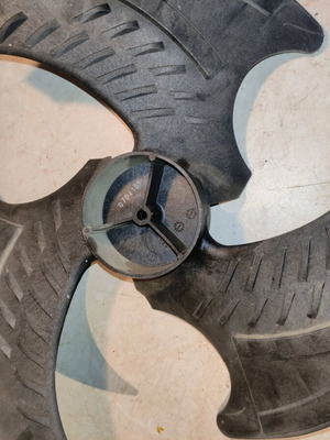 Fan blade used, hard plastic with strong airflow