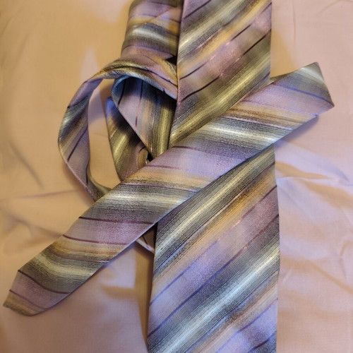 Berto Lucci tie like new, gray and purple