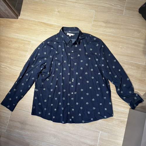 Marks & Spencer men's shirt 3XL like new, blue with flowers