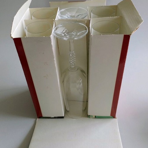 Carine crystal champagne glasses new, set of 6