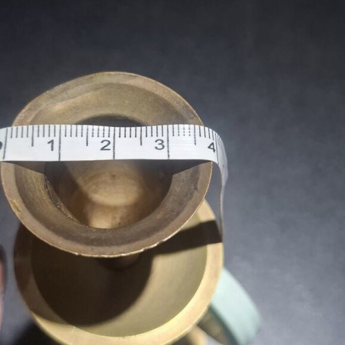 Vintage μπρούτζινο κηροπήγιο 17cm Made in India, σαν καινούργιο