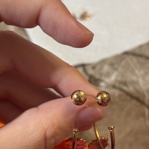 Folli Follie gold multifunctional hoop earrings like new