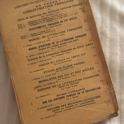 Histoire de la littérature française vintage book used