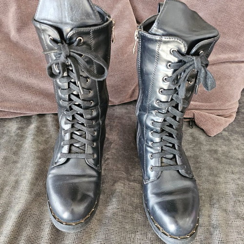 Stephan leather ankle boots used, black, size 37