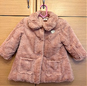 Γουνάκι παλτό ροζ έως 18 μηνών juicy - καινούριο