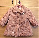  Γουνάκι παλτό ροζ έως 18 μηνών juicy - καινούριο