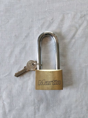 Martin 60 mm padlock with three keys long shackle new