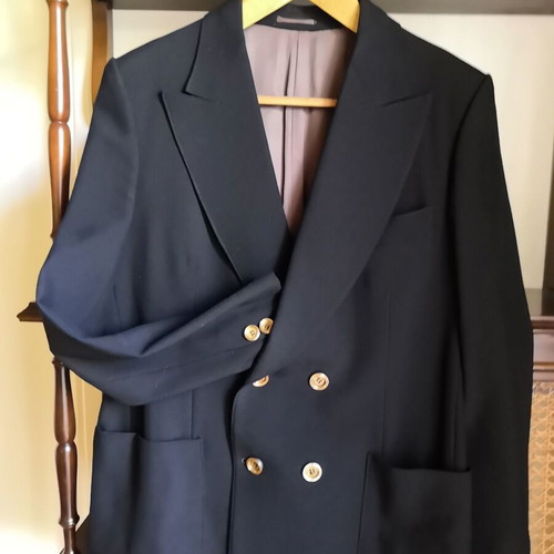 Deenkei men's black wool blazer jacket size 52