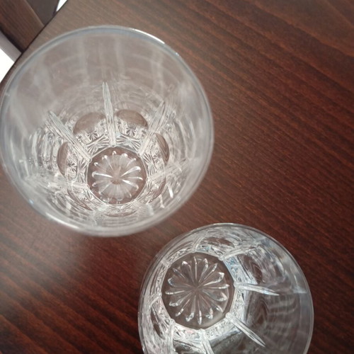 Crystal glasses set of 12, 6 tall and 6 short