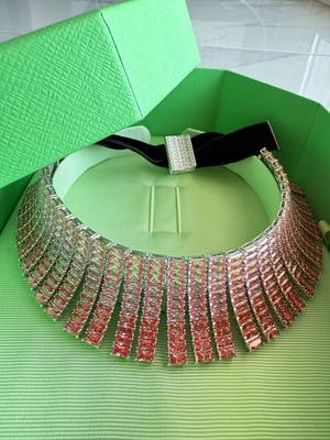 Ολοκαίνουριο Swarovski Matrix τσόκερ με ροζ Swarovski Zirconia