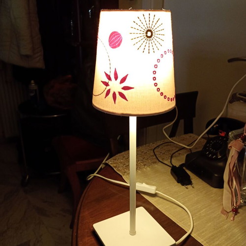 Metal table lamp like new, height 0.46 m