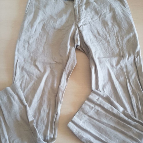 Boss men's linen pants, beige, size L, length 105 cm