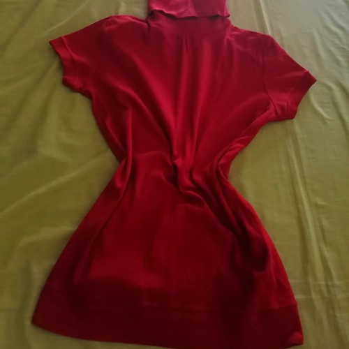 Sleeveless turtleneck sweater S, red