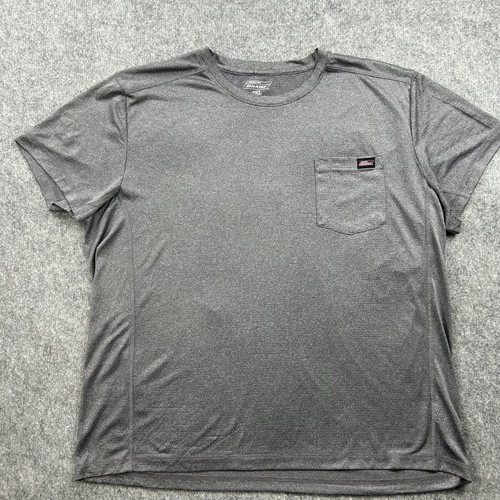 Dickies T-shirt men's short sleeve with pocket 2XL gray polyester