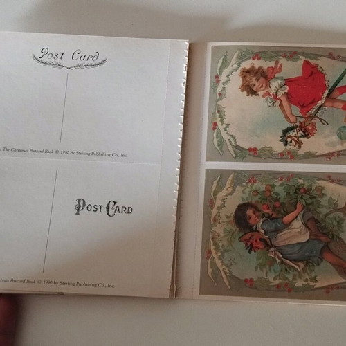 The Old-Fashioned Christmas Postcard Book used, 40 postcards