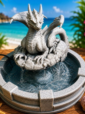 DragonFlow επιτραπέζιο συντριβάνι δράκου 3D printed